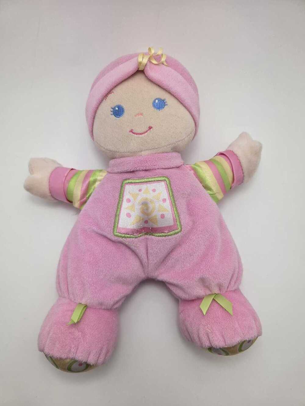Fisher Price Baby's First Doll Plush Rattle Lovey Stuffed Toddler Pink (10 inch)